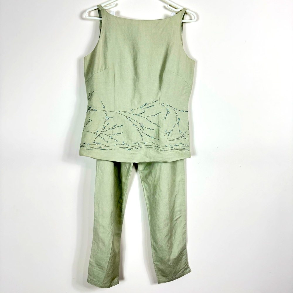 Jennifer Eden Vintage Two Piece Top Pant Set  60's Mod 70's Retro